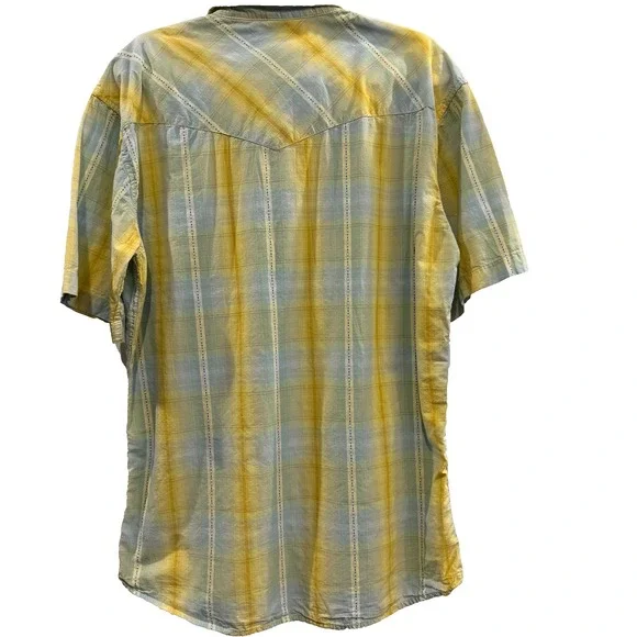 Larry Mahan Cowboy Collection Plaid Pearl Snap Shirt Men's L Western - Picture 7 of 8